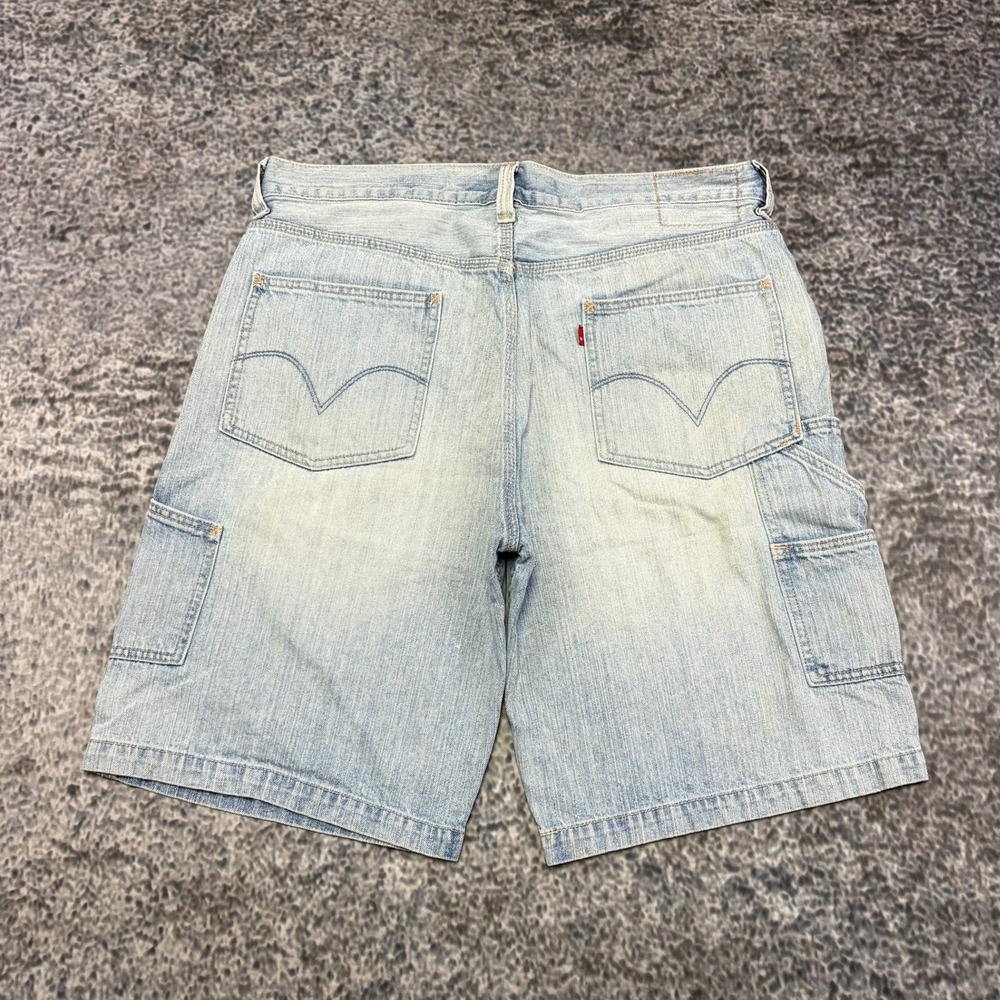 Levi's Carpenter Jorts Mens 36 Light Blue Workwear Skater Denim Shorts Y2K